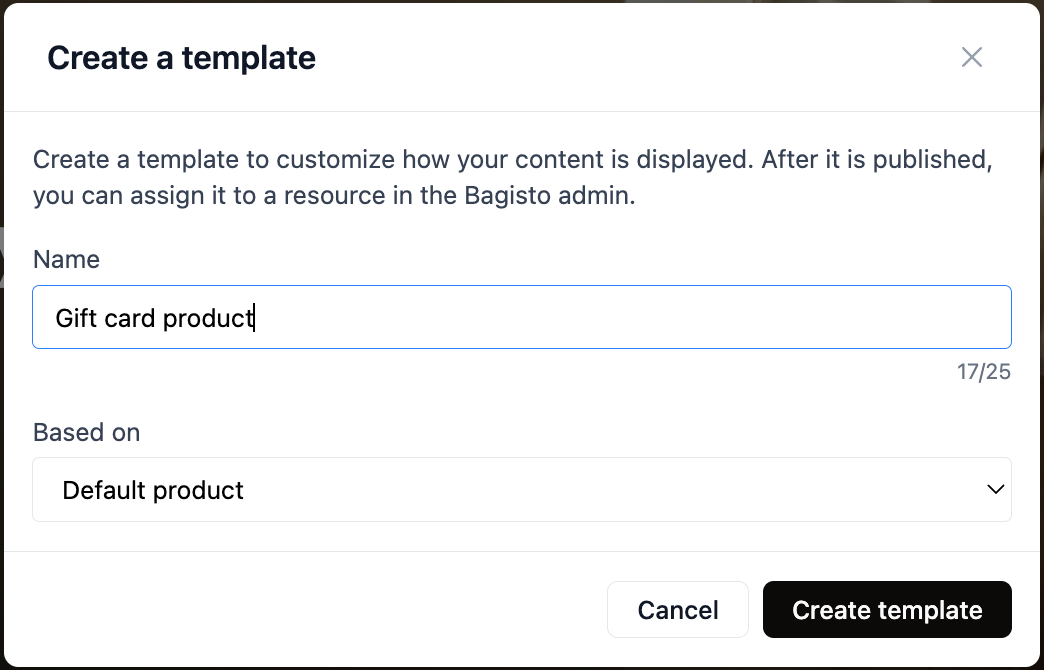Creating a template
