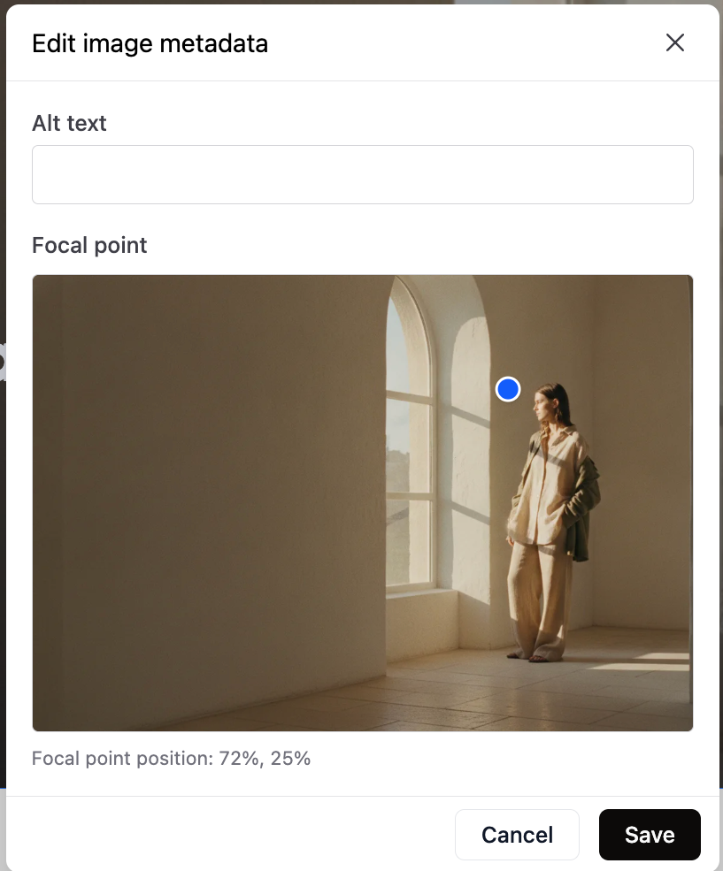 Editing image metadata