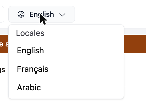 The language selector