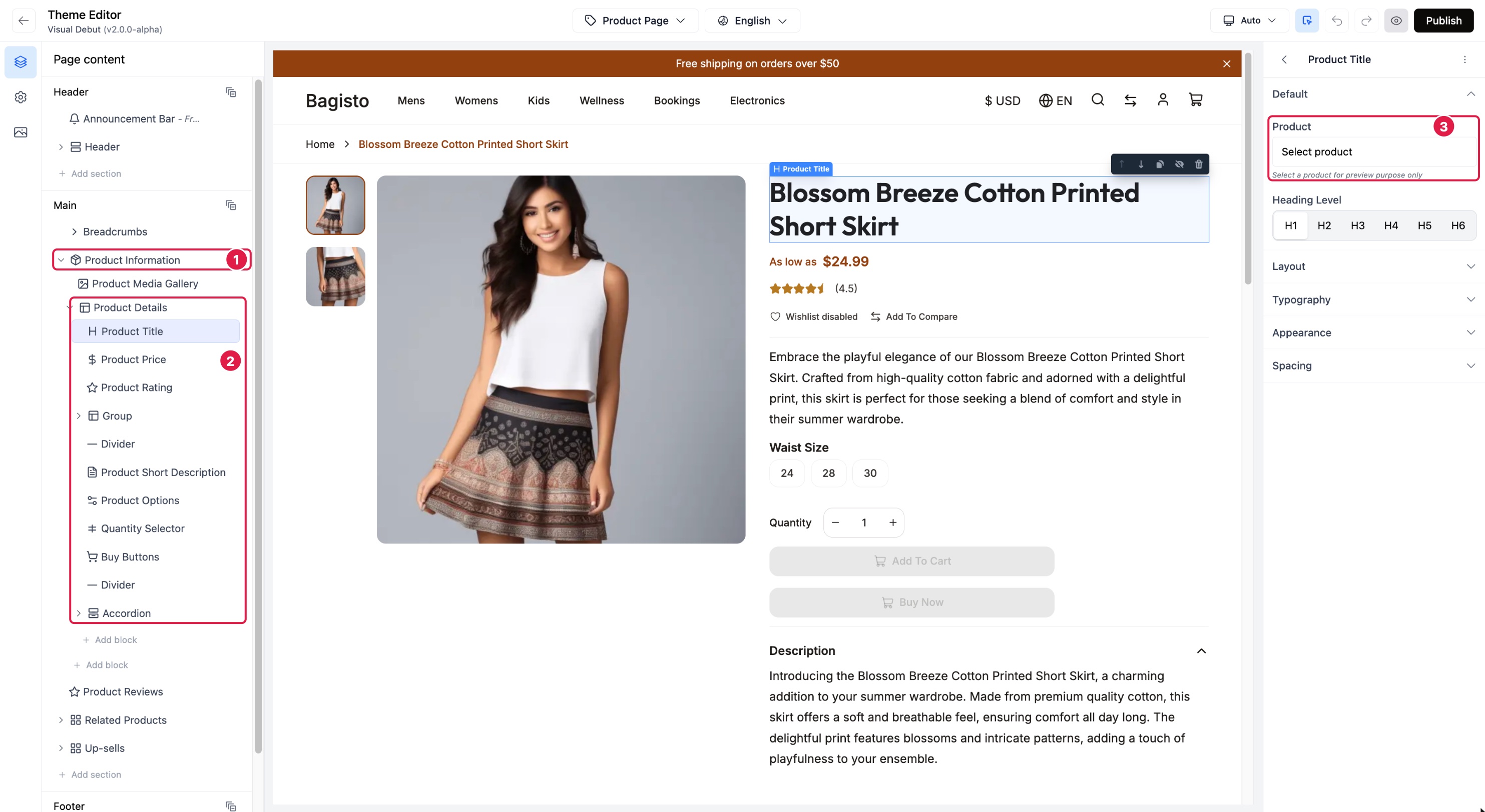 The product template