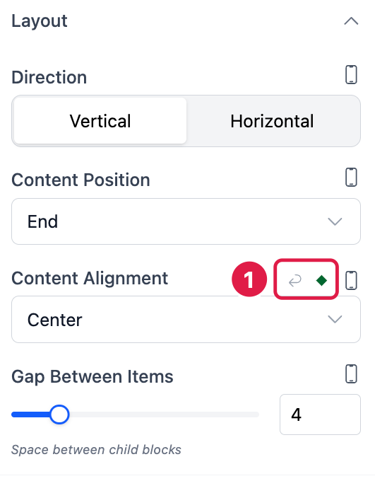 A setting with a mobile value