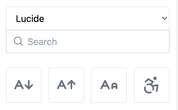 Icon setting type preview